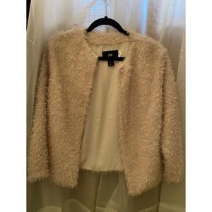 Teddy style H&M lined cardigan/light jacket